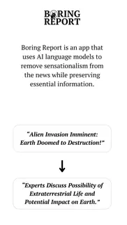 boring report: unbiased news iphone screenshot 1