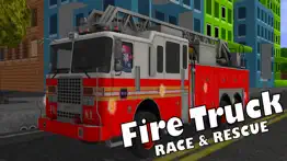 fire truck race & rescue! iphone screenshot 1