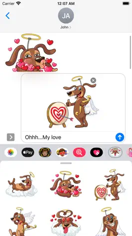Game screenshot Cupid Dog Love Stickers mod apk