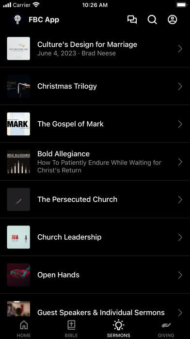 Fellowship Bible Church SC Screenshot