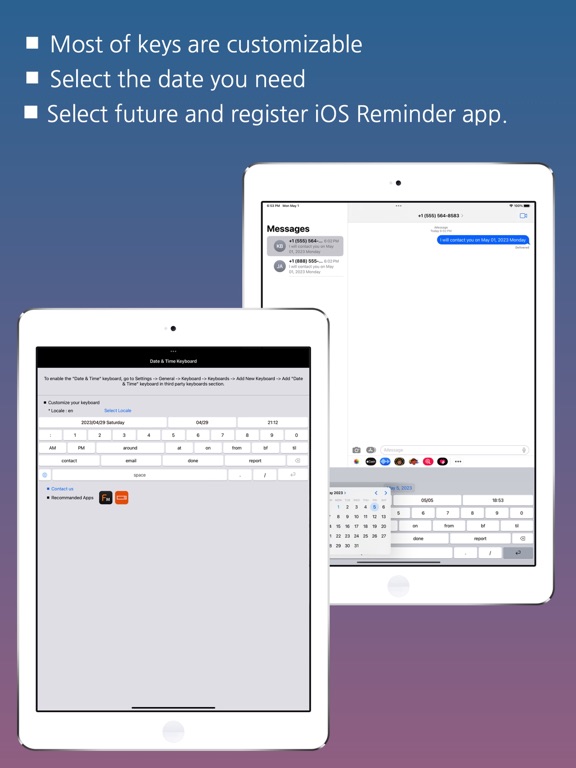 Screenshot #5 pour Date & Time Keyboard