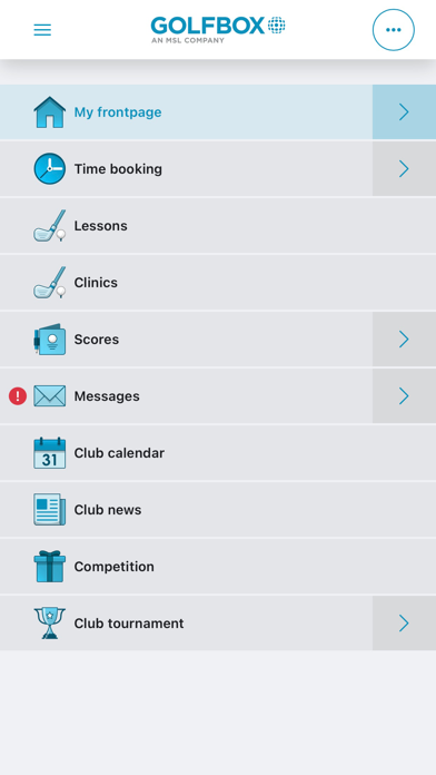 GolfBox App Screenshot