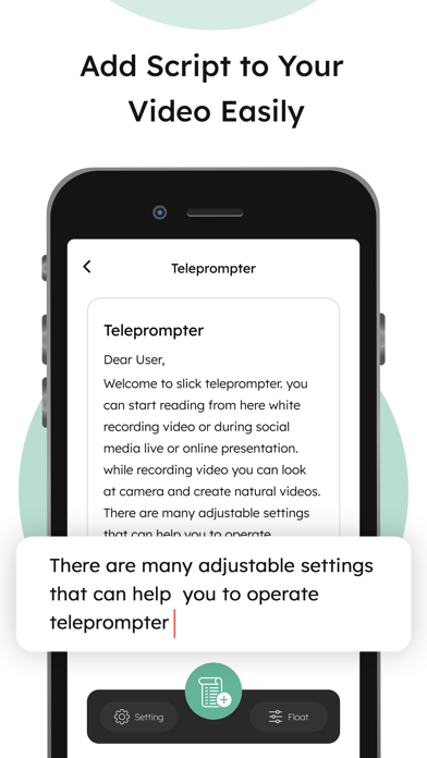 Teleprompter - Floating Texts Screenshot