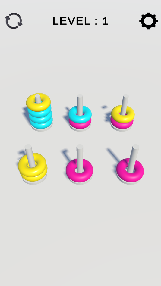 #2. Color Hoop Stack (iOS) 由: GoldSoft Yazilim & Bilisim Ltd.