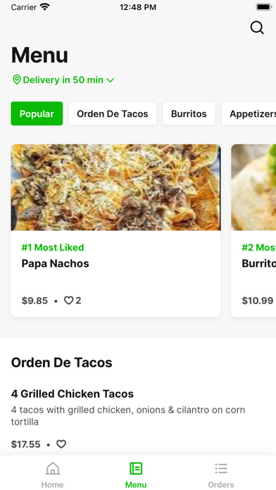 Las Margaritas Restaurant Screenshot