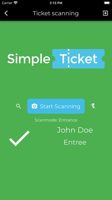 SimpleTicket Scanner Screenshot