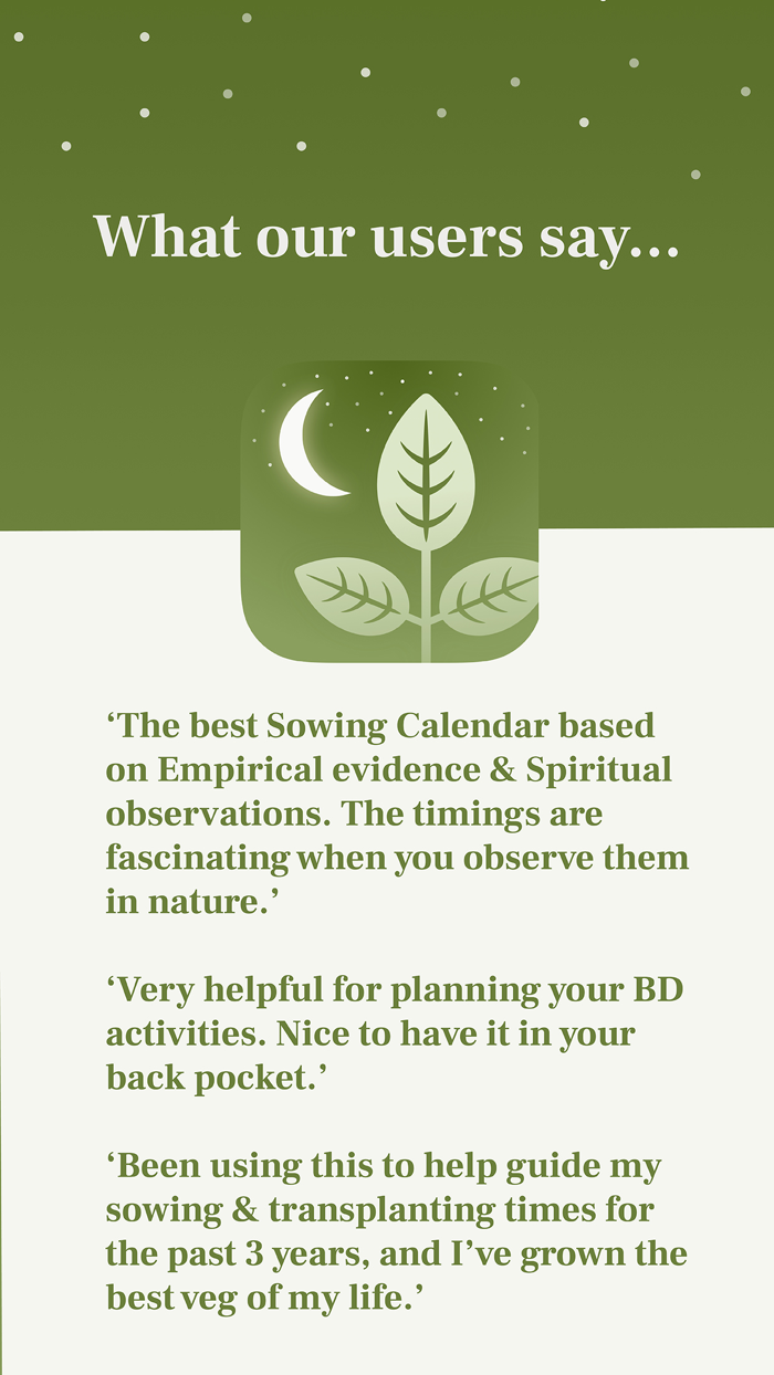 Biodynamic Gardening Calendar