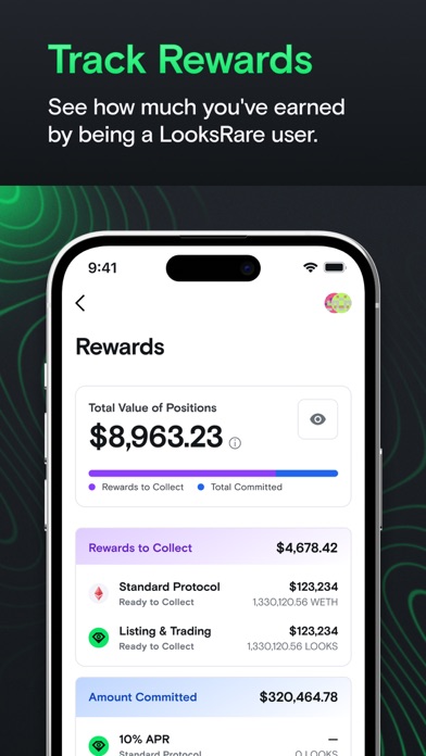 LooksRare Portfolio Screenshot