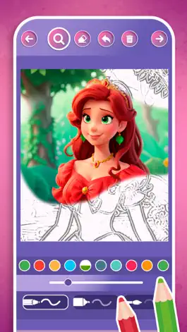 Game screenshot 1000 Princesses coloring book hack