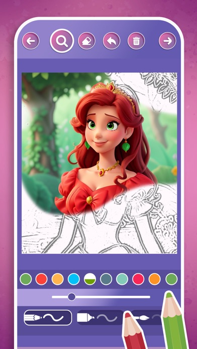 1000 princesses coloring book Screenshot