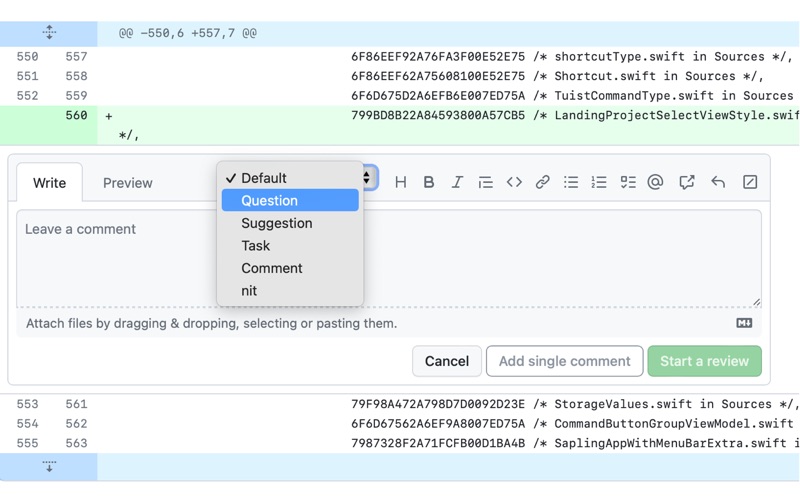 Pull Request Conversation screenshot