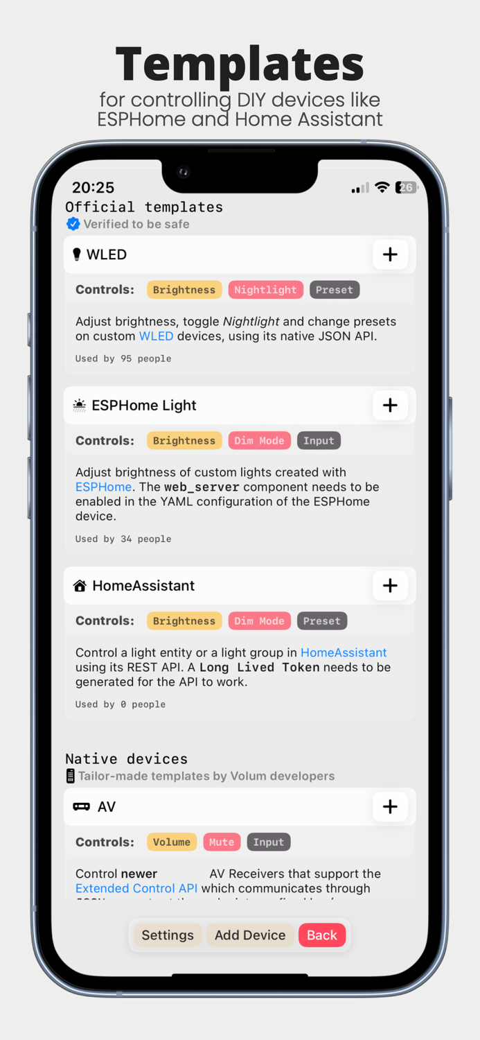 Volum - control smart devices