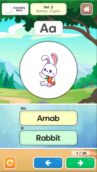 Belajar ABC Dwibahasa + Suara Screenshot