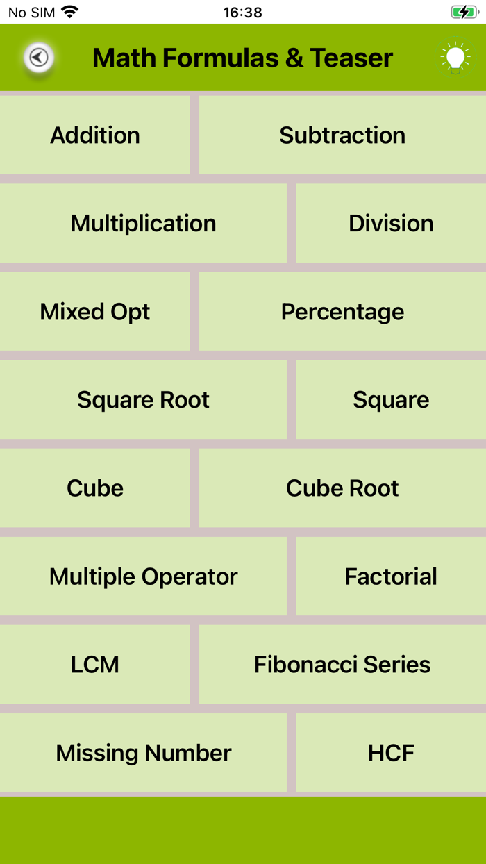 Maths Formulas and Brain Teaser