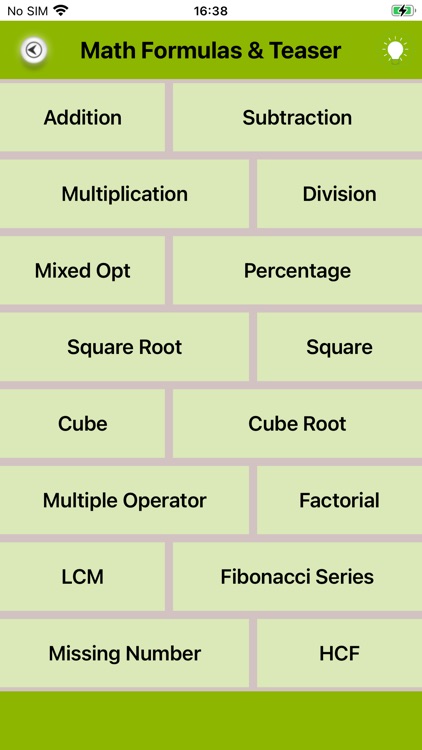 Maths Formulas & Brain Teaser