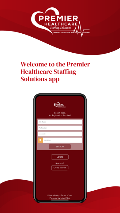 Premier Healthcare Staffing Screenshot