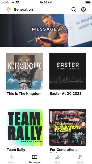 The Generation Church App Screenshot