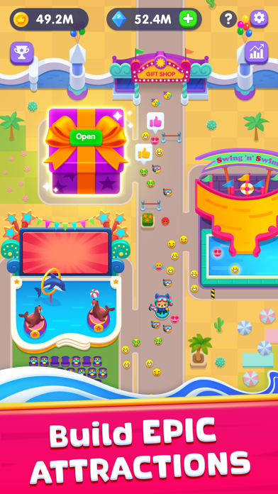 AquaPark Tycoon: Idle Coaster Screenshot