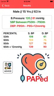 pediatric blood pressure aap iphone screenshot 1