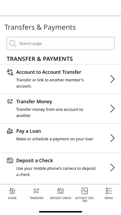 Cedar Point Banking Screenshot