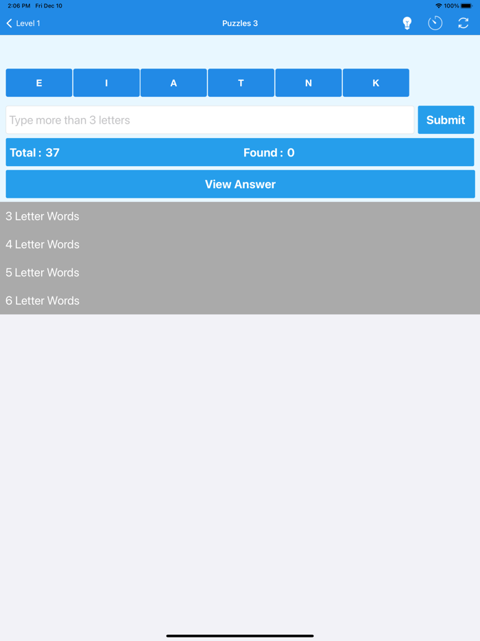 Scramble Word Finder App