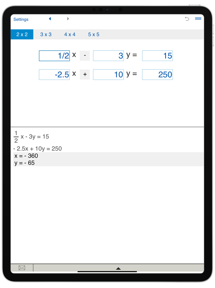 System NxN - system solver