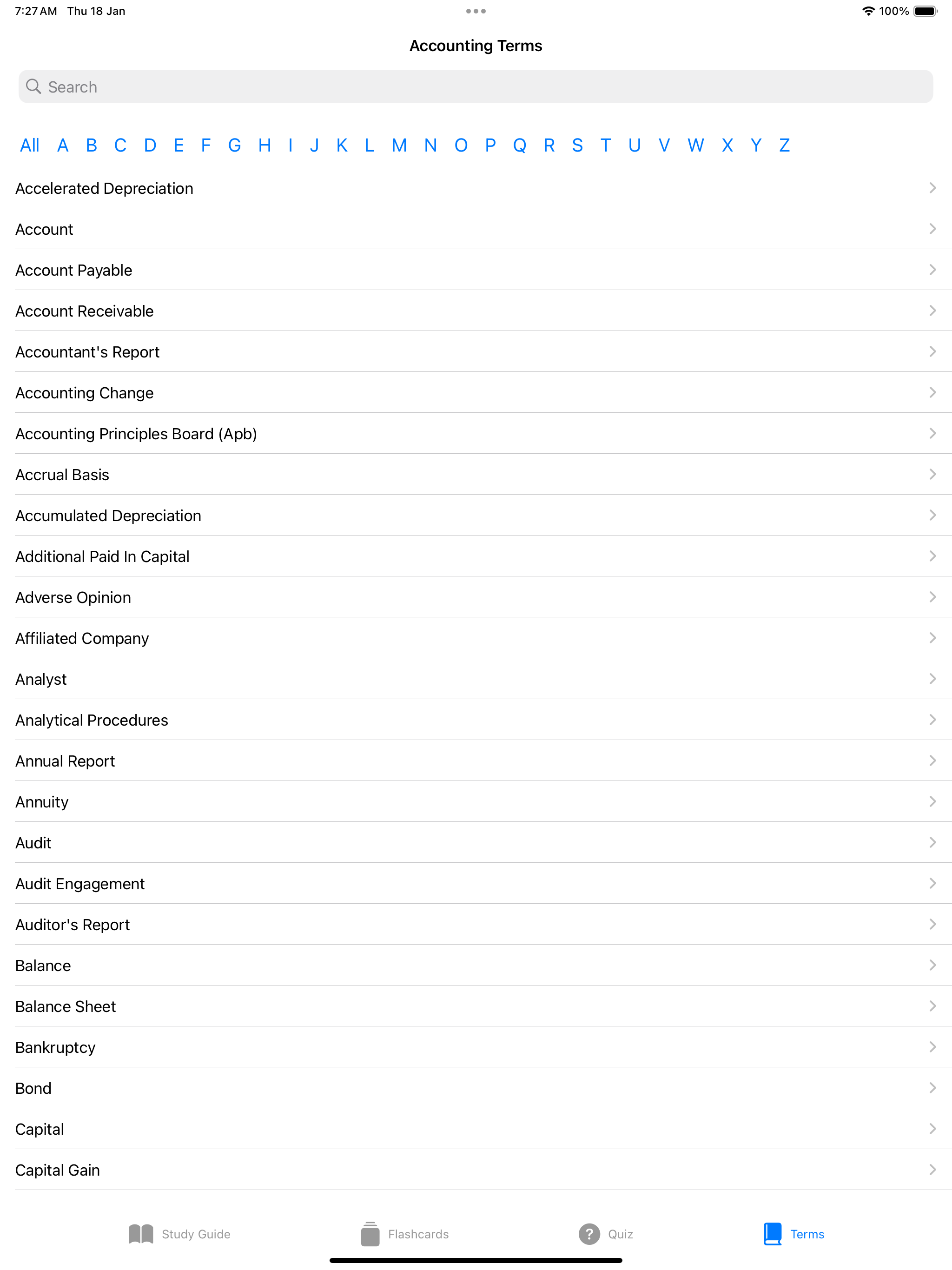 Accounting Flashcard & Terms