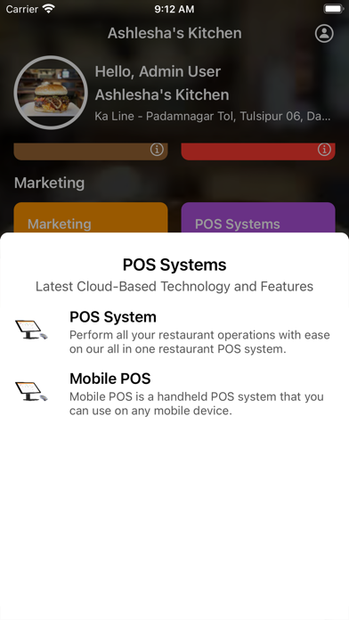 Online Kitchen POS Screenshot