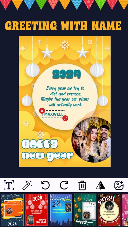 New year Frames Greeting cards