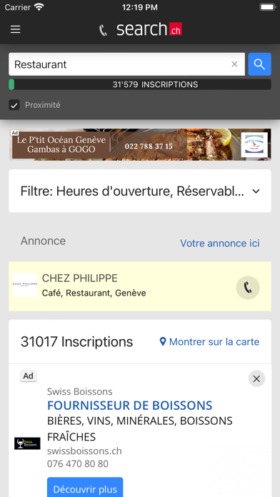 Screenshot #2 pour search.ch