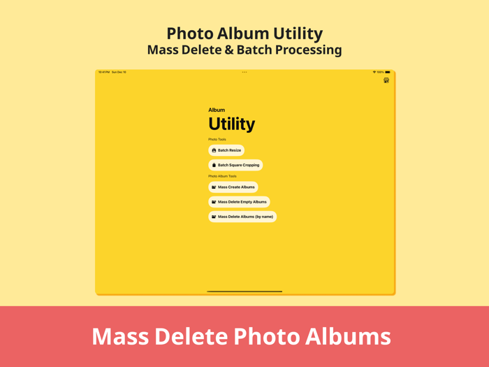 Album Utility Mass Delete Tool