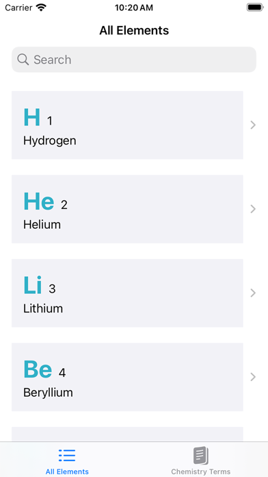 Periodic Table of Chemistry Screenshot