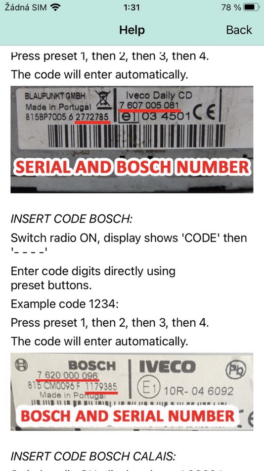 #7. RADIO CODE for IVECO TRUCK (iOS) 由: Petr Svihovec
