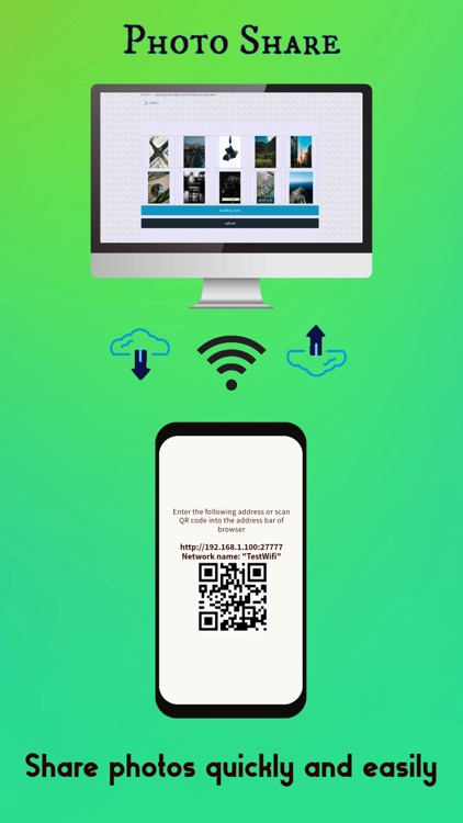 Wifi photo share transfer