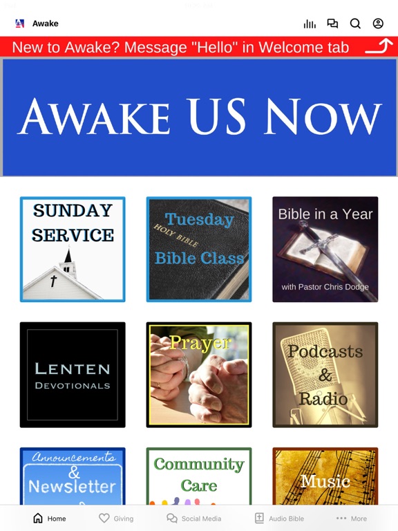 Awake Us Now iPad screenshot 1 - Education app