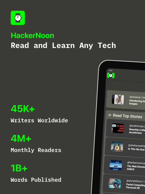 HackerNoon iPad screenshot 1 - News app