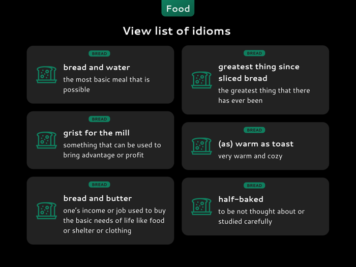 English Food Idioms