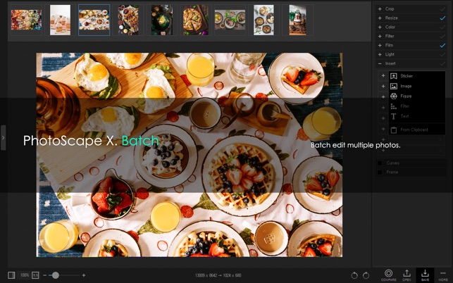 PhotoScape X - 画像加工, 写真編集」をMac App Storeで