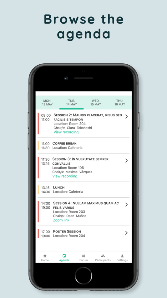 #1. ComsApp, conference app (iOS) By: Marianne Mandl