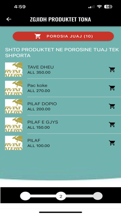 Ervini Catering Screenshot