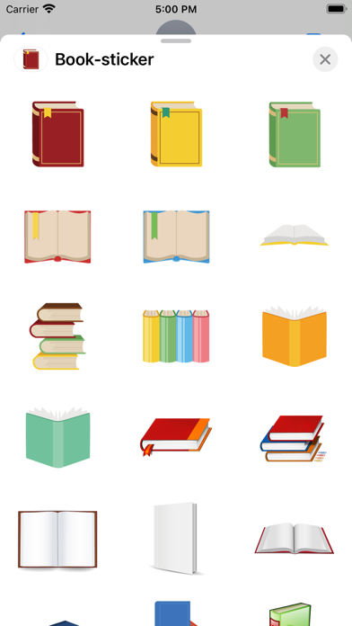 Book sticker Screenshot