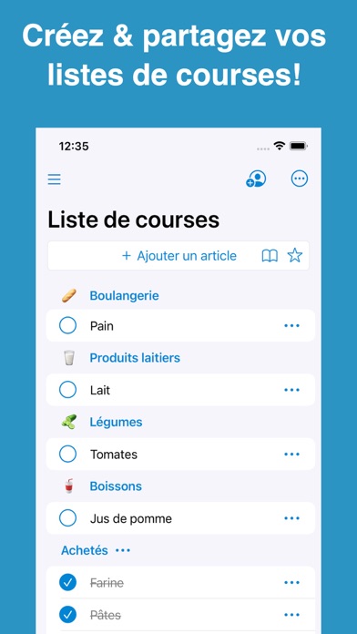 Screenshot #1 pour Shoppylist - Liste de courses