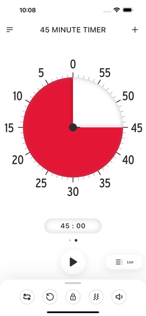 Screenshot of the Time Timer app