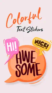 colorful text stickers pack iphone screenshot 1