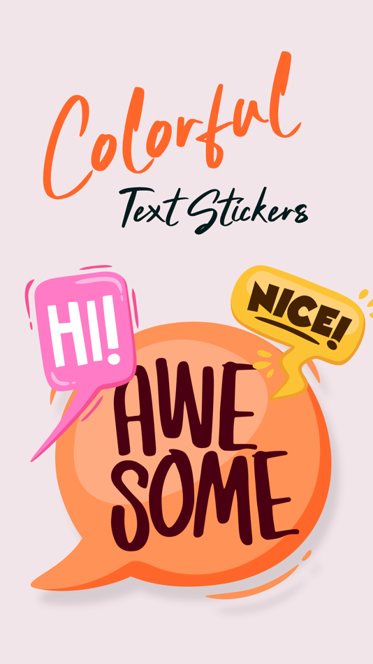 Colorful Text Stickers Pack - 1.2 - (iOS)