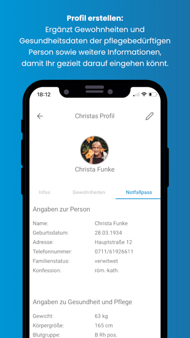 Ease - Gemeinsam pflegen Screenshot