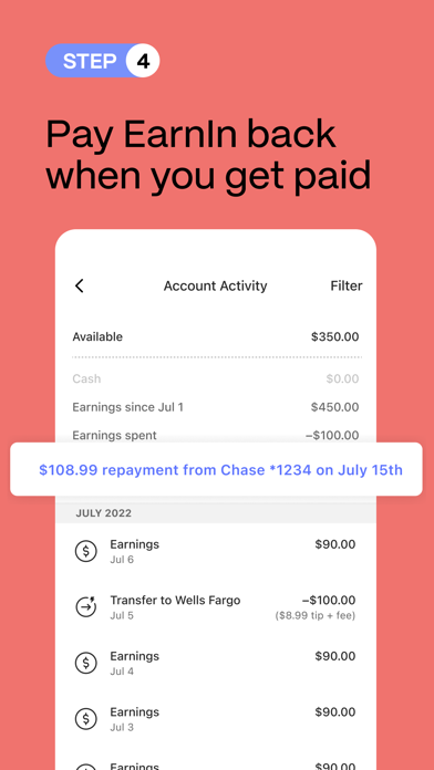 EarnIn: Make Every Day Payday Screenshot