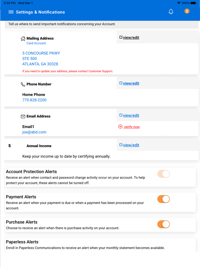 Imagine Account Center