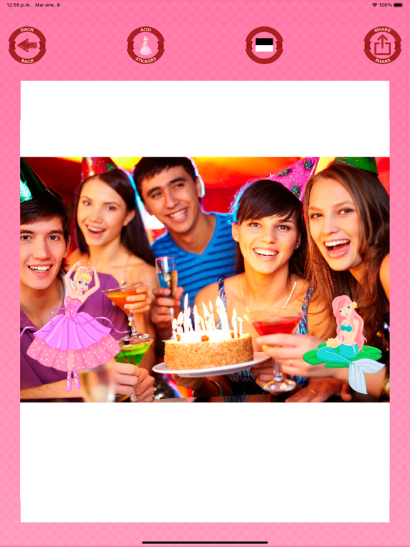 Princesses - stickers to photo iPad screenshot 4 - Photo & Video app
