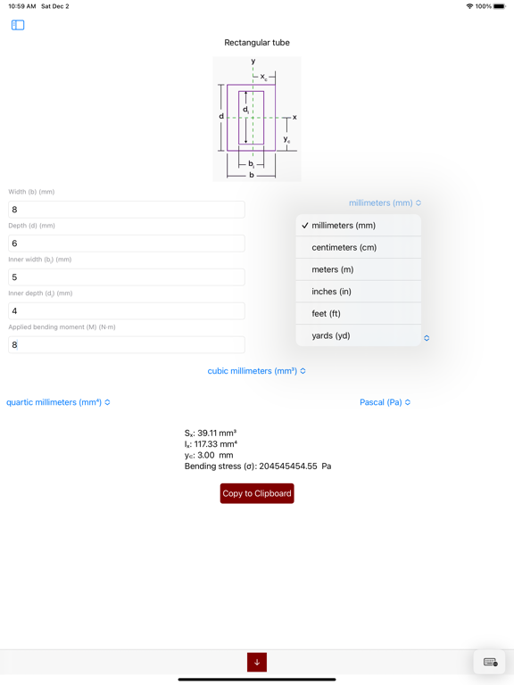 Screenshot #6 pour Calculateur Contrainte Poutre